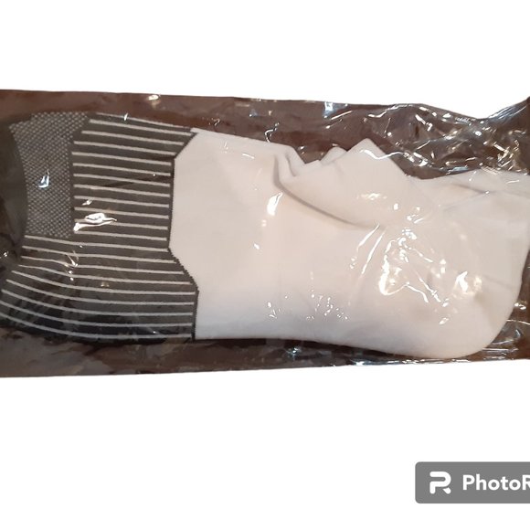 Black and White Short Compression Ankle Support Socks - Picture 2 of 5